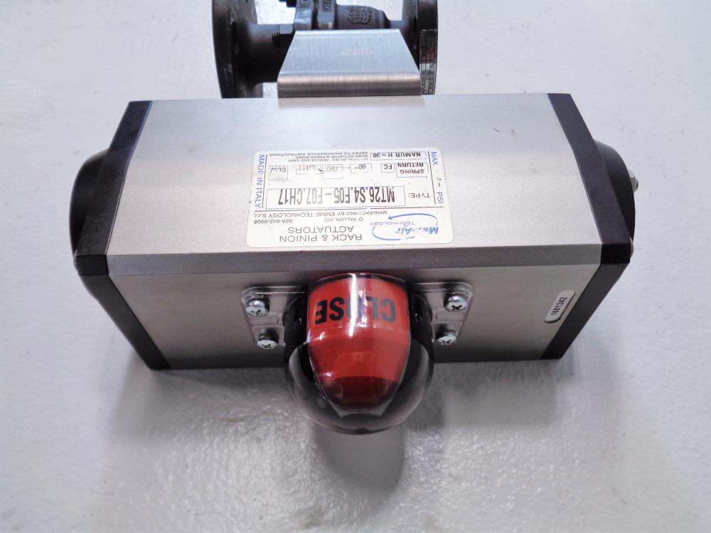 Mas 1" 150# WCB 2-Piece Actuated Ball Valve MT26.S4.F05-F07.CH17